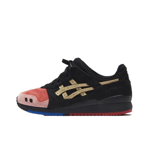 Ronnie Fieg x Asics Gel Lyte 3 Устойчивый к истиранию Дышащий Низкий Топ Беговые кроссовки Мужские Черный Красный