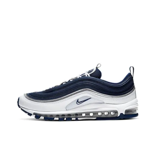 Nike Air Max 97 Low Беговые кроссовки Мужские Белые Синие