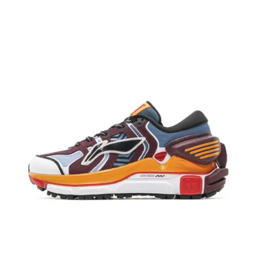 LINING Износостойкий Дышащий Низкий Топ Беговые кроссовки Мужской River Аква-синий