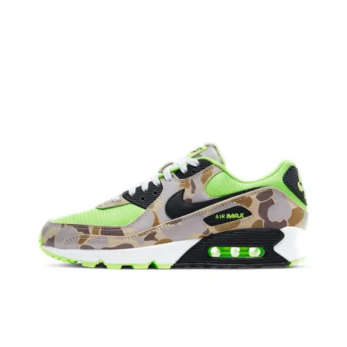 Nike Air Max 90 Low Топ Air Cushion Беговые кроссовки Унисекс Коричнево-зеленый