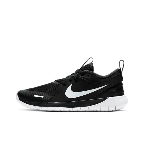 Nike Flex Contact 4 Low Топ Беговые кроссовки Женские Черный белый