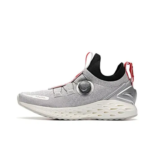 Сотрудничество с NASA x ANTA амортизирующие противоскользящие устойчивые к истиранию MID топ беговые кроссовки женские серо-серебристый