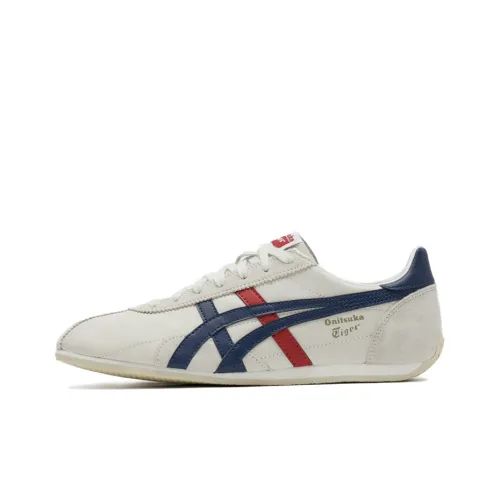 Onitsuka Tiger Runspark Нескользящий Легкий Низкий Топ Повседневный Городской Коммутирующий Беговые кроссовки Унисекс Белый