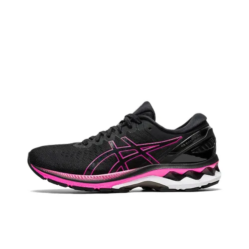 Asics Gel Kayano 27 Low Top Марафон Беговые кроссовки Женские Черный Розовый