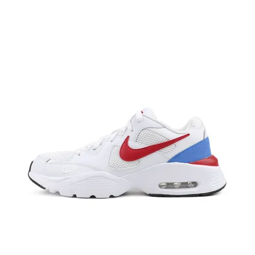 Nike Air Max Fusion Амортизация Низкий Топ Длинный Бег Спринт Беговые Кроссовки Унисекс Белый Красный