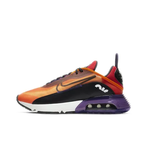 Nike Air Max 2090 Low Топ Air Cushion Марафон Беговые кроссовки Мужской Черный Оранжевый