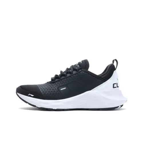 LINING Cloud 6 Амортизация Низкий Топ Беговые Кроссовки Женские Черный Белый