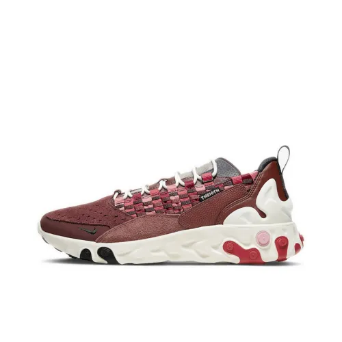 nike React Sertu Slip Resistant Abrasion Resistant Низкий Топ Повседневные Беговые кроссовки Унисекс Бордовый