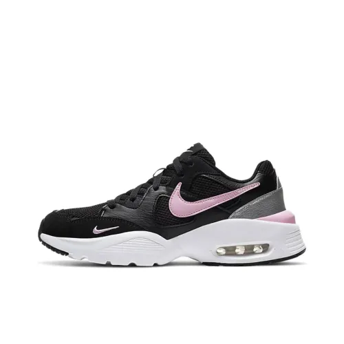 Nike Air Max Fusion Амортизация Износостойкий Низкий Топ A Сцепление Pro NIKEAIR Повседневные Беговые кроссовки Женские Розовый Черный