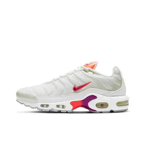 Nike Air Max Plus Low Top Повседневные Беговые Кроссовки Мужские Белый Фуксия Красный