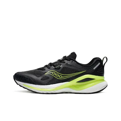 Saucony Phoenix Inferno 1 Non Slip Легкий Низкий Топ Беговые кроссовки Мужские Черный Зеленый