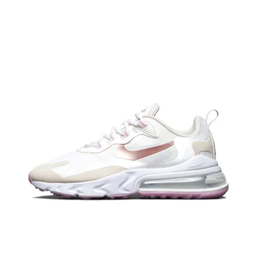 Nike Air Max 270 Low Топ Air Cushion Повседневные Беговые Кроссовки Женские Бежево-Розовые