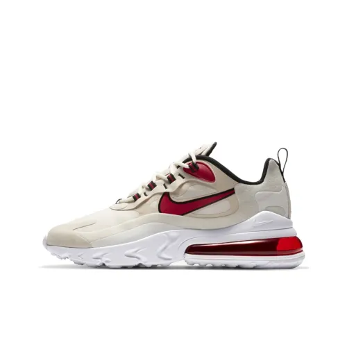 Nike Air Max 270 Амортизация Низкий Топ Беговые Кроссовки Мужские Бежевый Красный Белый