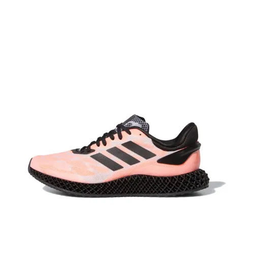 Adidas 4D Run 1,0 Нескользящий Легкий Низкий Топ Беговые кроссовки Унисекс Черный Розовый