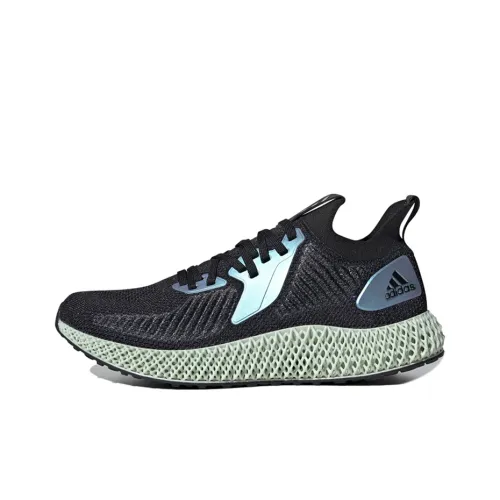 Adidas Alphaedge 4D Slip-Resistant Низкие Беговые Кроссовки Унисекс Черные Фиолетовые
