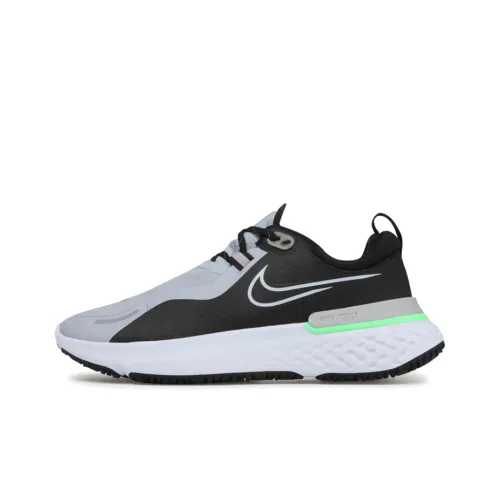 Nike React Miler 1 Амортизаторы Slip-on Повседневные Беговые кроссовки Мужские Серый Черный Зеленый