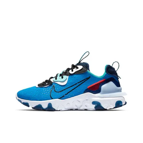 Nike React Vision Shock Absorbers Slip-Resistant Low Top Marathon Running Shoes Men's Blue Green Найк React Vision Shock Absorbers Противоскользящие Низкие Кроссовки для Бега Marathon Мужские Синий Зеленый