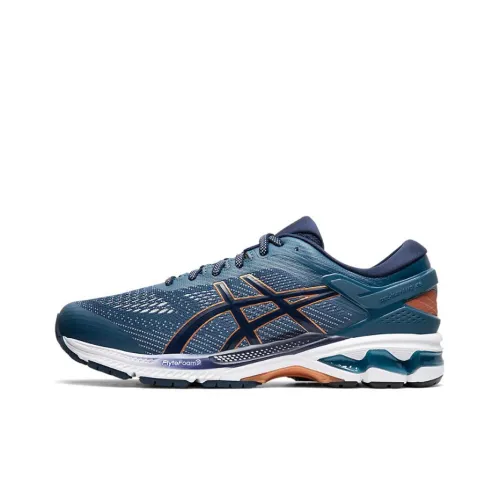 Asics Gel Kayano 26 Low Топ Беговые кроссовки Мужские Синие Белые 4E Ширина