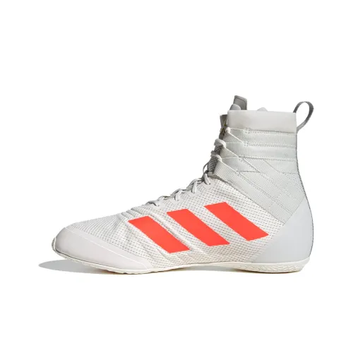 Adidas Speede Дышащие Амортизирующие Противоскользящие Высокие Беговые Кроссовки Унисекс Белые Оранжевые