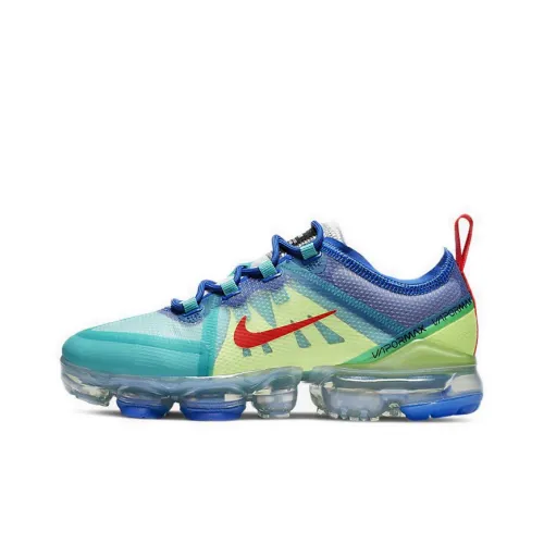 nike VaporMax 2019 Low Топ Повседневные Беговые Кроссовки Женские Синие Зеленые
