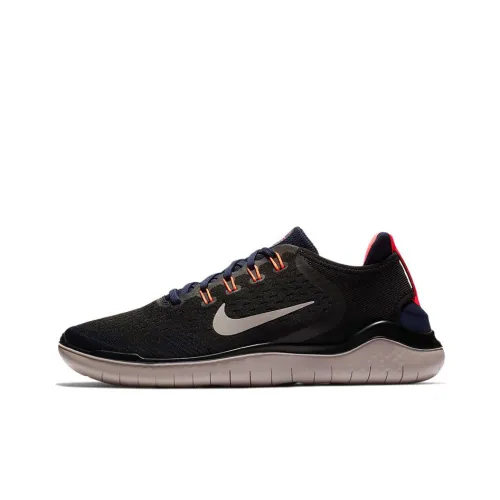 Nike Free RN Амортизирующие Slip-Resistant Низкие Кроссовки для Бега Мужские Черные Красные