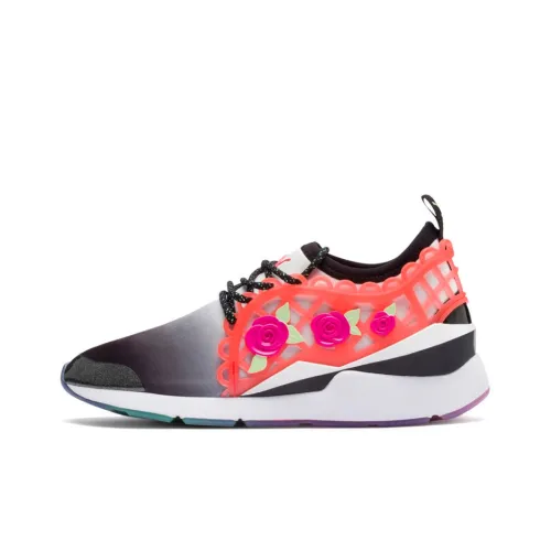 SOPHIA WEBSTER X PUMA Slip-resistant Abrasion-resistant MID Топ Беговые кроссовки Женские Черный Розовый