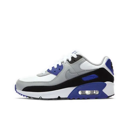 Nike Air Max 90 Low Топ Детская Беговая Обувь Серый Белый Синий