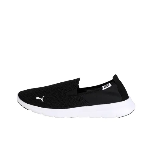 PUMA Flex Essential Slip-On Амортизация Противоскользящий Легкий Низкий Топ Беговые кроссовки Мужской Черный
