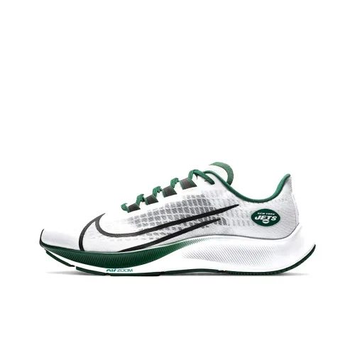 Nike Pegasus 37 New York Jets Low Топ Беговые кроссовки Унисекс Белый Зеленый