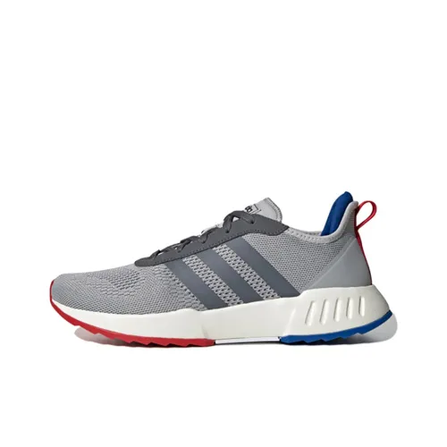 ADIDAS NEO Phosphere Устойчивый к истиранию Дышащие Низкие Беговые кроссовки Мужские Серый Красный Синий