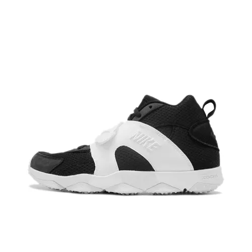 Nike Shock Absorbers Slip-Resistant MID Топ Air Cushion Marathon Беговые кроссовки Unisex Черный Белый