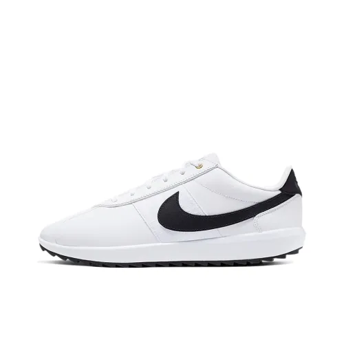 nike Cortez Противоскользящее и Износостойкое Покрытие Поддержка Низкий Топ Марафон Беговые кроссовки Женские Черный Белый