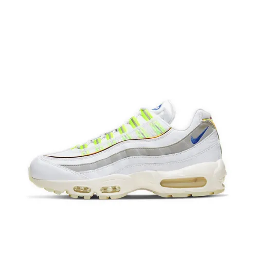 Nike Air Max 95 Low Топ Air Cushion Повседневные Беговые Кроссовки Унисекс Белый Серый