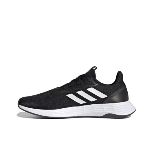 Adidas Qt Racer Sport Дышащий Низкий Топ Повседневные Беговые Кроссовки Женские Черный Белый