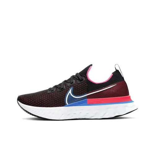 Nike React Infinity Run Flyknit 1 Амортизация и Дышащий Низкий Топ Тренировочные Беговые Кроссовки Унисекс Черный Красный