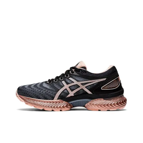 Asics Гель Nimbus 22 Low Топ Беговые кроссовки Женские Черный розоый Золотой