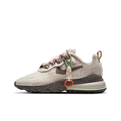 Nike Air Max 270 Амортизация Низкий Топ Беговые Кроссовки Женские Экрю Серый