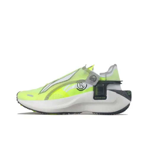 Подкладка Slip-resistant Дышащий Легкий Низкий Топ Беговые кроссовки Мужской Неоново-зеленый