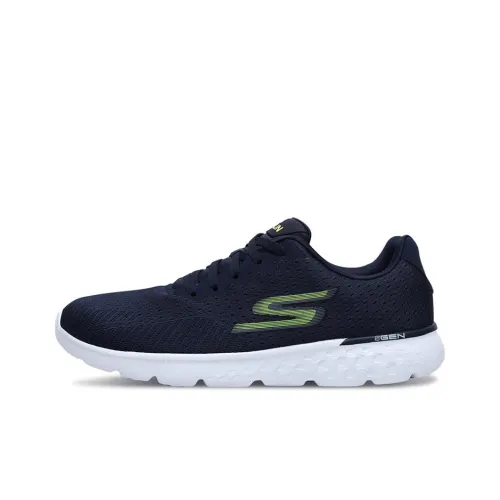 Skechers Go Run 400 Low Топ Повседневные Беговые Кроссовки Мужские Синие Зеленые
