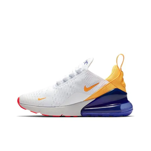 Nike Air Max 270 Low Беговые кроссовки Женские Белые Желтые Синие