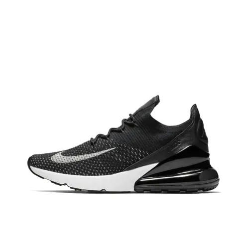 Nike Air Max 270 Амортизация Устойчивый к истиранию Дышащий Легкий Низкий Топ Беговые кроссовки Женские Черный