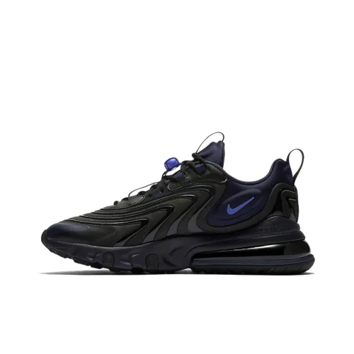 Nike Air Max 270 Амортизация Низкий Топ Беговые Кроссовки Унисекс Черный Синий