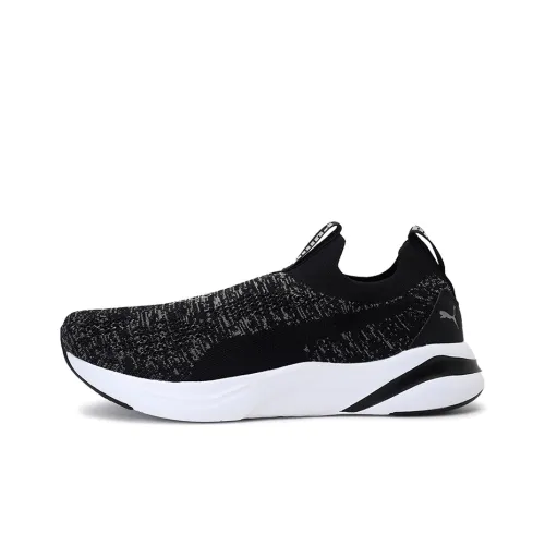 PUMA Softride Амортизация Устойчивый к истиранию Дышащий Легкий Низкий Топ Беговые кроссовки Унисекс Белый Черный