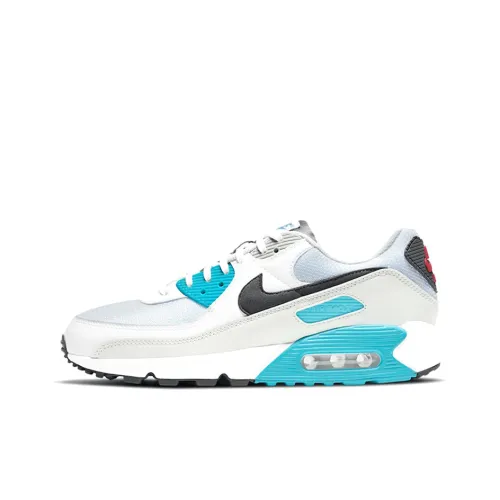 Nike Air Max 90 Low Топ Беговые кроссовки Мужские Белый Синий Красный