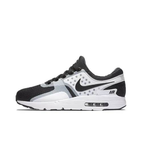 Nike Air Max ZERO Low Топ Повседневные Беговые Кроссовки Мужские Белые Черные