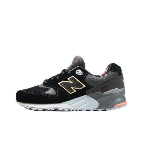 New Balance NB 999 Амортизация Низкий Топ Марафон Беговые кроссовки Женские Черный