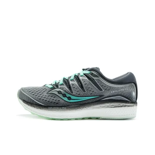 Saucony Triumph Victory ISO5 Дышащая Амортизация Низкий Топ Беговые Кроссовки Женские Серый Озерный Зеленый