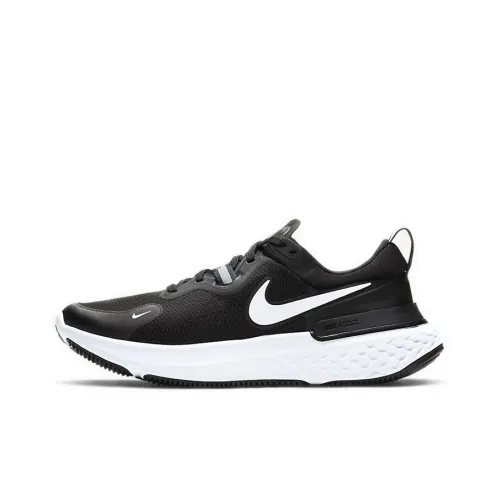 Nike React Miler 1 Амортизация Устойчивый к истиранию Низ Легкий Низкий Топ Повседневные Беговые кроссовки Мужские Черно-белые