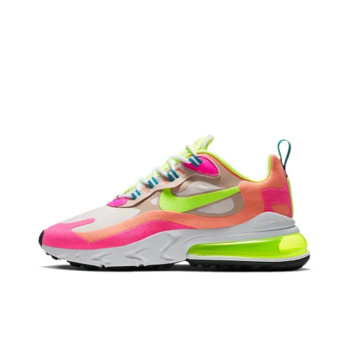 Nike Air Max 270 Low Беговые кроссовки Мужские Белый Розовый Желтый