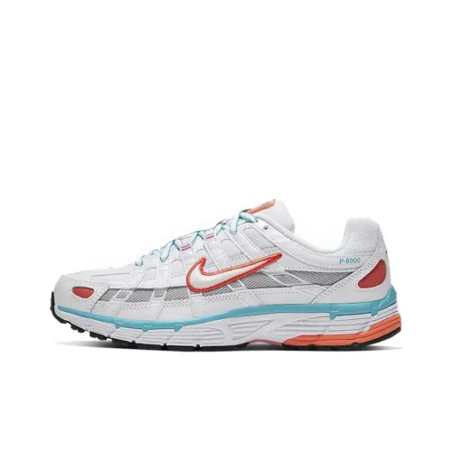 Nike P 6000 Slip Resistant Abrasion Resistant Легкий Низкий Топ Повседневные Беговые кроссовки Женские Оранжевый Белый